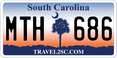 SC license plate MTH686