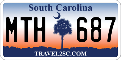 SC license plate MTH687