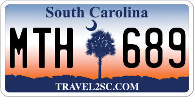 SC license plate MTH689