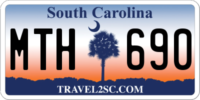 SC license plate MTH690