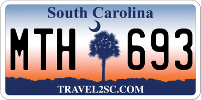 SC license plate MTH693