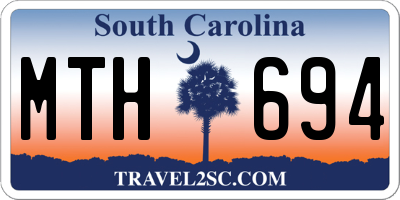SC license plate MTH694