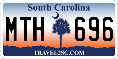 SC license plate MTH696