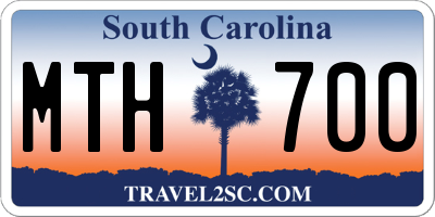 SC license plate MTH700