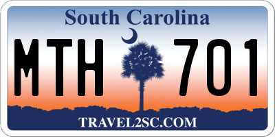 SC license plate MTH701