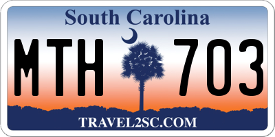 SC license plate MTH703