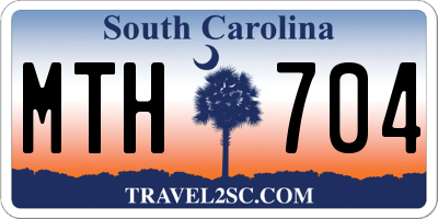 SC license plate MTH704