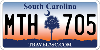 SC license plate MTH705