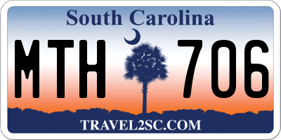 SC license plate MTH706