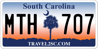 SC license plate MTH707