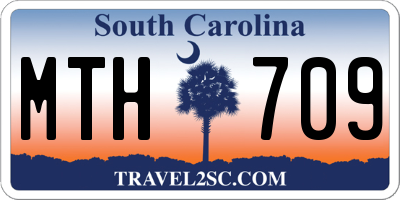 SC license plate MTH709