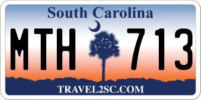 SC license plate MTH713