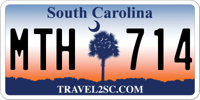 SC license plate MTH714