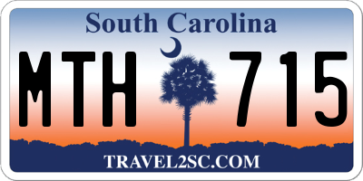 SC license plate MTH715