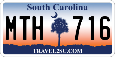 SC license plate MTH716