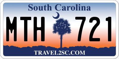 SC license plate MTH721