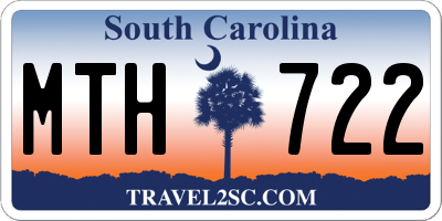 SC license plate MTH722