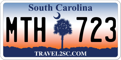 SC license plate MTH723