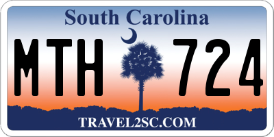 SC license plate MTH724