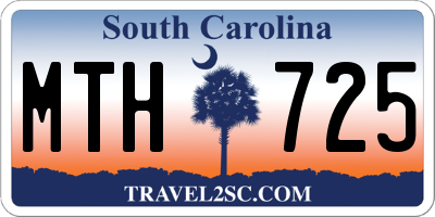 SC license plate MTH725