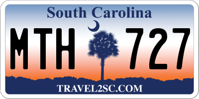 SC license plate MTH727