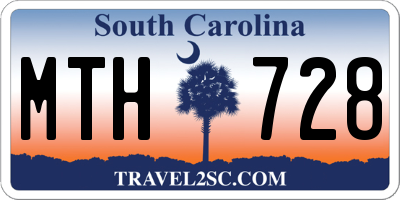 SC license plate MTH728