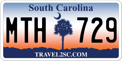 SC license plate MTH729