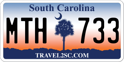 SC license plate MTH733