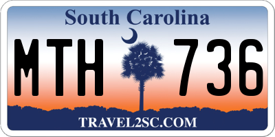 SC license plate MTH736