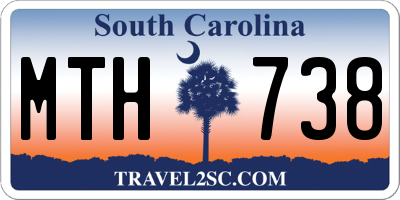 SC license plate MTH738