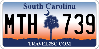 SC license plate MTH739