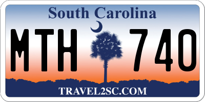 SC license plate MTH740