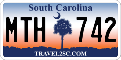 SC license plate MTH742