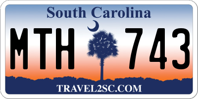 SC license plate MTH743
