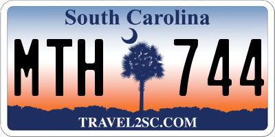 SC license plate MTH744