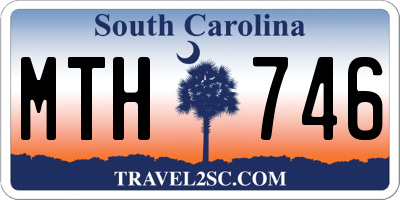 SC license plate MTH746