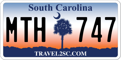 SC license plate MTH747