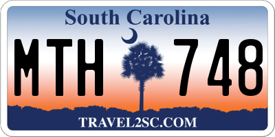 SC license plate MTH748