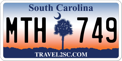 SC license plate MTH749