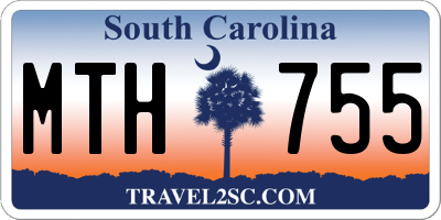 SC license plate MTH755