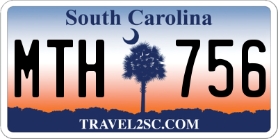 SC license plate MTH756
