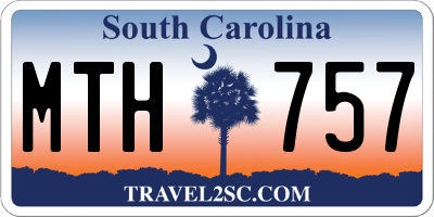 SC license plate MTH757