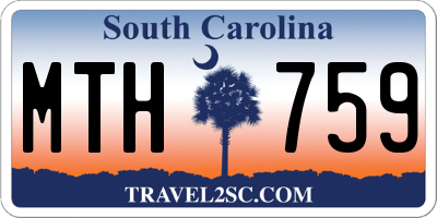 SC license plate MTH759
