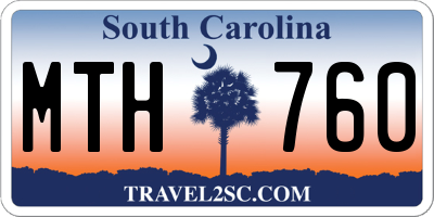 SC license plate MTH760