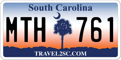 SC license plate MTH761
