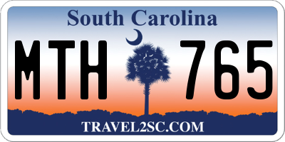 SC license plate MTH765