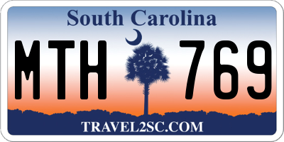 SC license plate MTH769