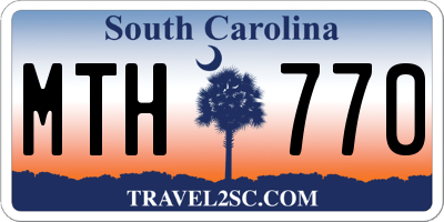 SC license plate MTH770