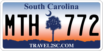 SC license plate MTH772