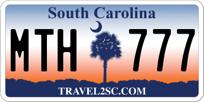 SC license plate MTH777